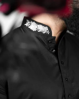 Basics Zardozi Panjabi in Black Colourway
