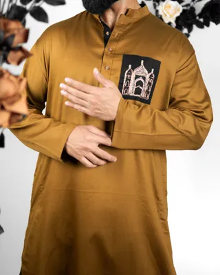 Basics Zardozi Panjabi in Maidan Motif