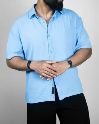 Basics Resort Shirts In Pacific Blue