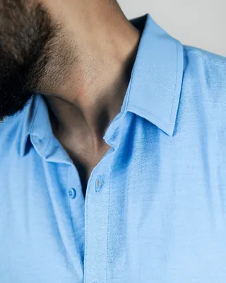 Basics Resort Shirts In Pacific Blue