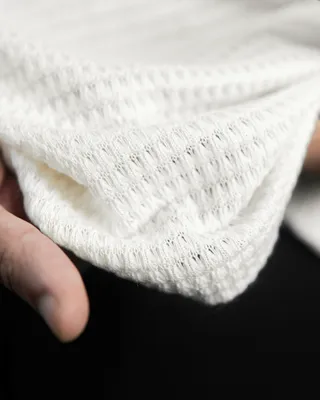 Basics Crochet Shirt In Cream Colourway