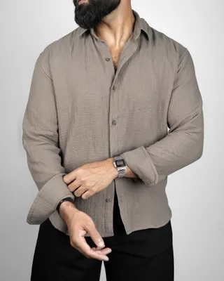 Basics Solid Shirts in Brown Colourway