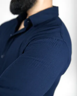 Basics Solid Shirts in Navy Colourway