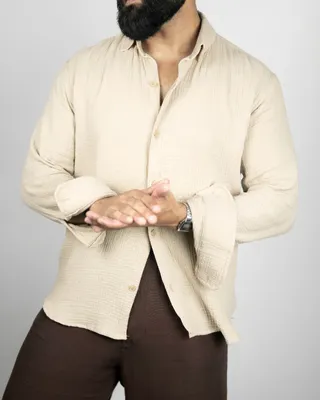 Basics Solid Shirts in Tan Colourway
