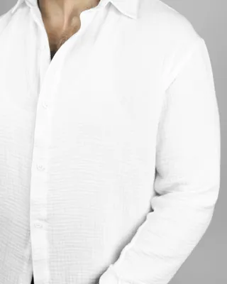 Basics Solid Shirts in White Colourway
