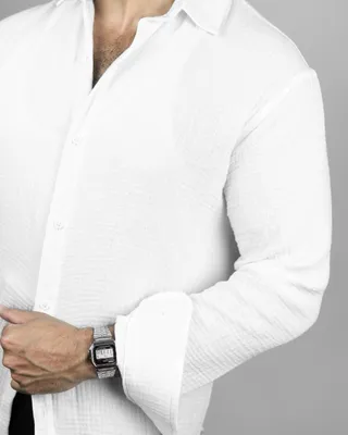 Basics Solid Shirts in White Colourway