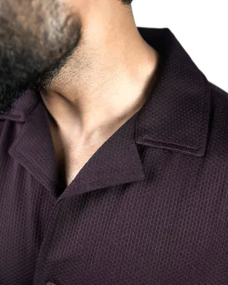 Basics Cuban Shirts in Violet Colourway