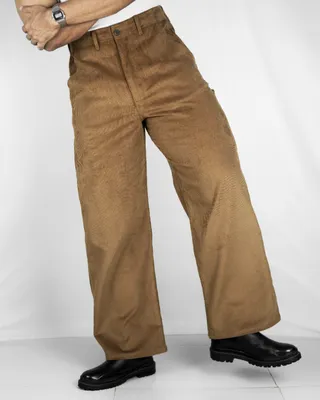Basics Highwaisted Carpenter Pants in Classic Brown