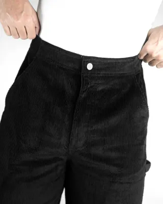 Basics Highwaisted Carpenter Pants in Classic Black