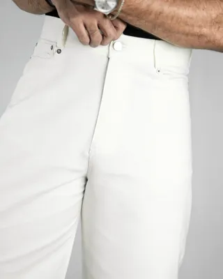 Basics Midwaisted Denim Pants In Retro Cream
