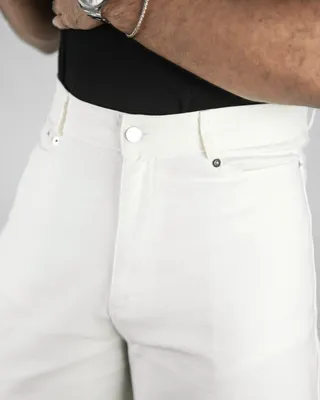 Basics Midwaisted Denim Pants In Retro Cream