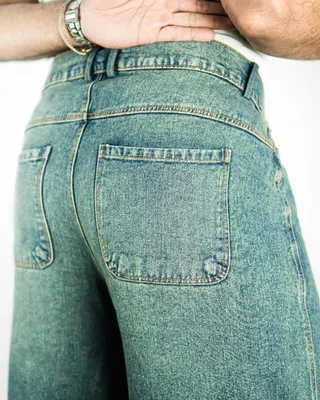 Basics Midwaisted Denim Pants In Vintage Indigo