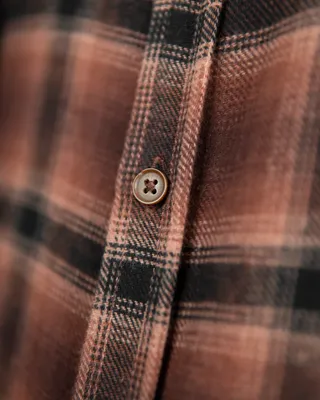 Basics Plaid Flannel Shirts in Copper Colourway
