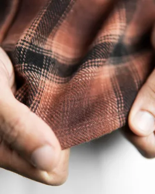 Basics Plaid Flannel Shirts in Copper Colourway
