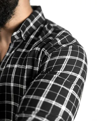 Basics Plaid Flannel Shirts in Onyx Colourway
