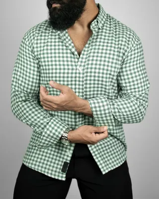 Basics Plaid Flannel Shirts in Willow Colourway