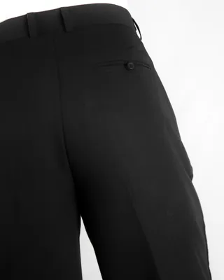 Basics Highwaisted Pleated Pants In Classic Black