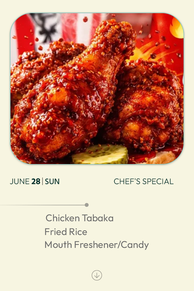 28 June 2026 - TODAY'S SPECIAL