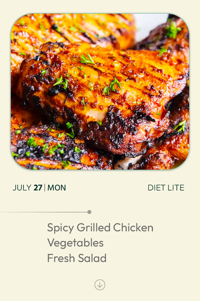 27 July 2026 - Diet