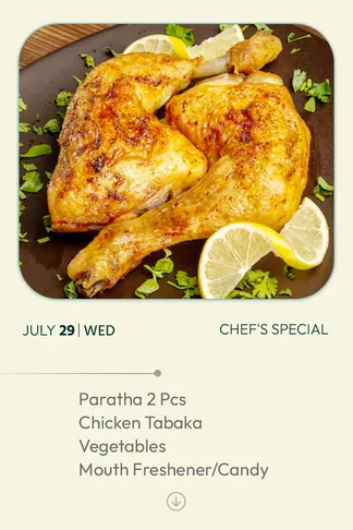 29 July 2026 - TODAY'S SPECIAL