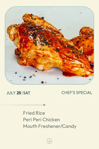 25 July 2026 - TODAY'S SPECIAL