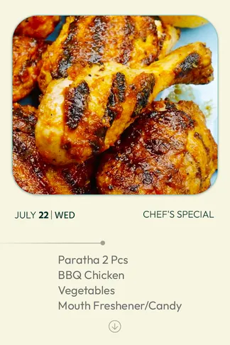 22 July 2026 - TODAY'S SPECIAL