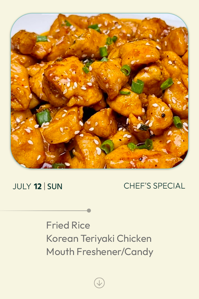 12 July 2026 - TODAY'S SPECIAL