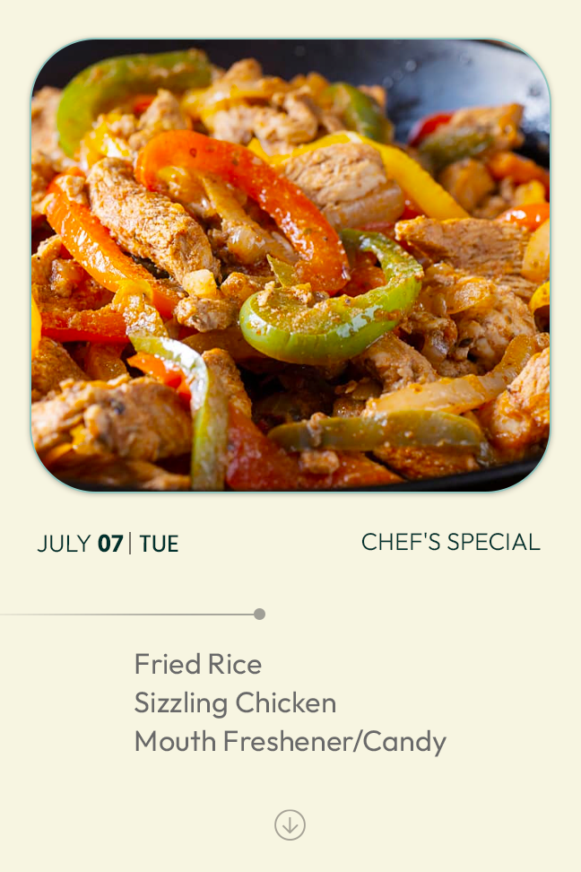 7 July 2026 - TODAY'S SPECIAL