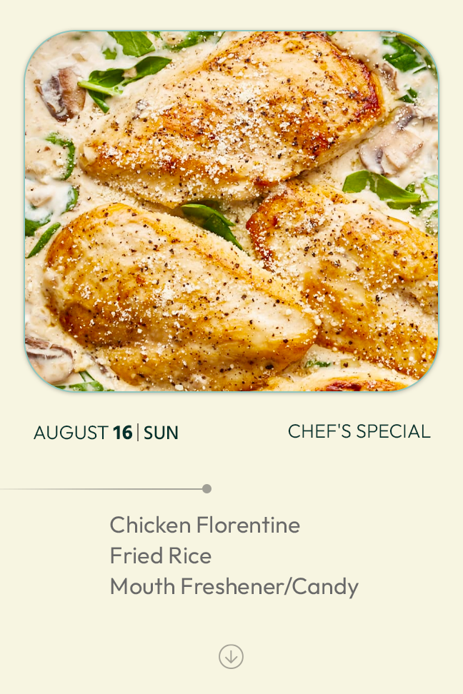 16 August 2026 - TODAY'S SPECIAL
