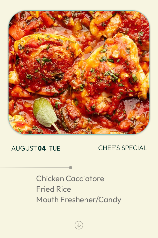 4 August 2026 - TODAY'S SPECIAL