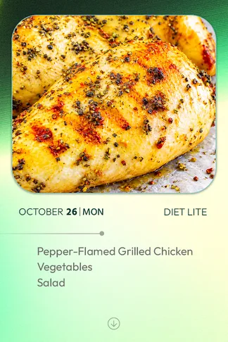 26 October 2026 - Diet