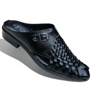 Men’s Woven Leather Mules – Comfort and Style