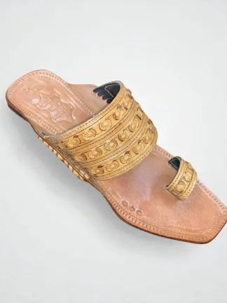 CAMEL Karace Leather Men’s Handcrafted Perforated Mules