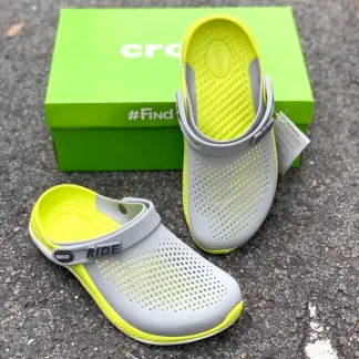 Crocs 360 LiteRide Clogs – Black/Yellow/Ash/Brown