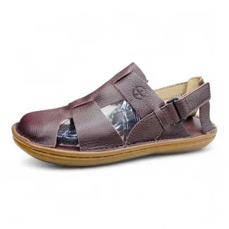 Men’s Brown Leather Fisherman Sandals – Adjustable Straps-Dr. Martens