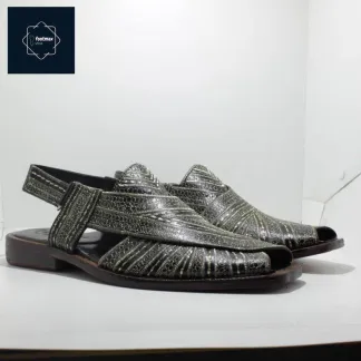 সুন্দর ও আরামদায়ক চামড়ার কাবুলি এমব্রয়ডারি স্যান্ডেল