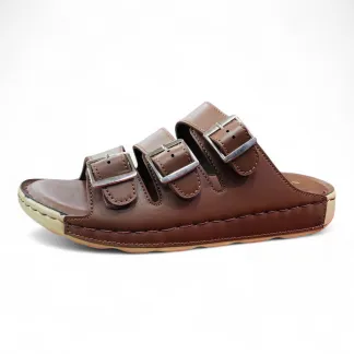Pure Leather Men’s Adjustable Sandals – Lightweight Sole