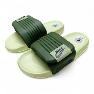 Trendy Nike Comfort Slides – Olive Green with Adjustable Strap – Perfect for Everyday Style