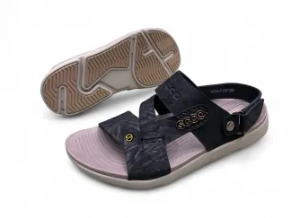 SCCO Men’s Black & Grey Sporty Sandals