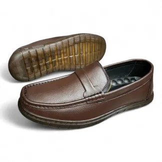 Pure Leather Black & Coffee Men’s Loafers | Office Casual Shoes (EU 40-44)