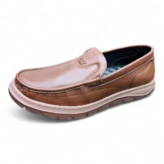 Step into style & comfort with our pure leather men’s loafers in a rich Coffee brown