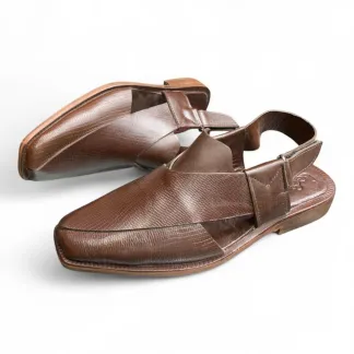 Pure Leather Handmade Kabuli Sandals for Men | Black & Brown | Authentic Craftsmanship | Footmax.com.bd