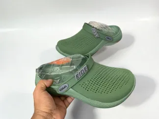 Crocs 360 Slides Slippers for Men | Black/Green | Sizes M6-M10 | All-Day Comfort