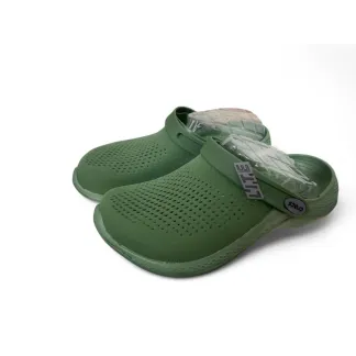 Crocs 360 Slides Slippers for Men | Black/Green | Sizes M6-M10 | All-Day Comfort