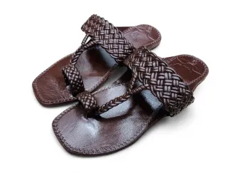 Original Handmade Leather Men’s Kalaphuri Sandals | Black & Coffee Colors | Sizes 39-43