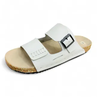 Men’s White Cork Sandals  Lightweight & Comfortable Casual Summer Footwear