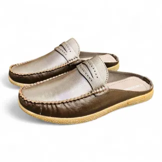 Men’s Black Leather Half Shoes  Premium Comfort Slip-On Loafers Footmax.com.bd