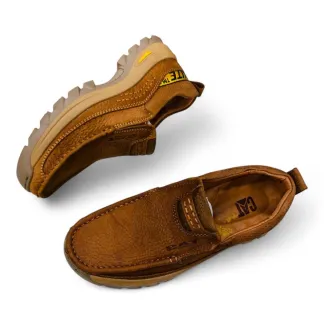 Men’s Brown Rugged Leather Casual Shoes – Durable Grip & Comfort Fit