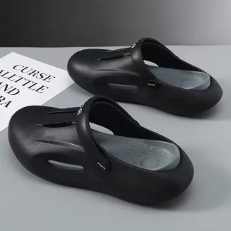 Summer Men’s Hollow-out Sandals Anti-slip Durable Slippers For Outdoor Sports And Beachwear