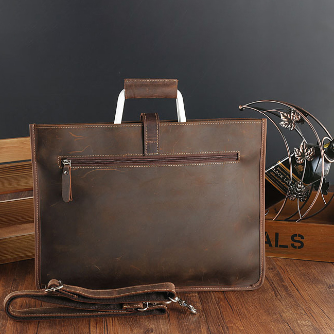 BRITISH RETRO STYLE COWHIDE HANDBAG GB-3032CFBR